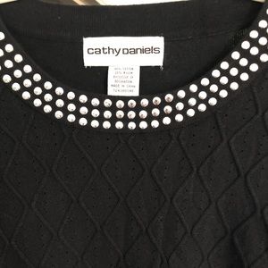 Black studded sweater